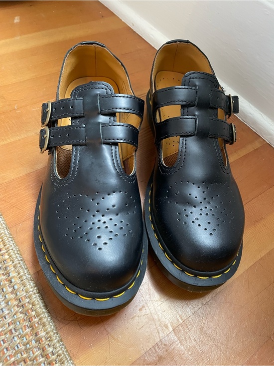 Dr. Martens Shoes - Dr. Martens Black Double-Strap Mary Jane Shoes